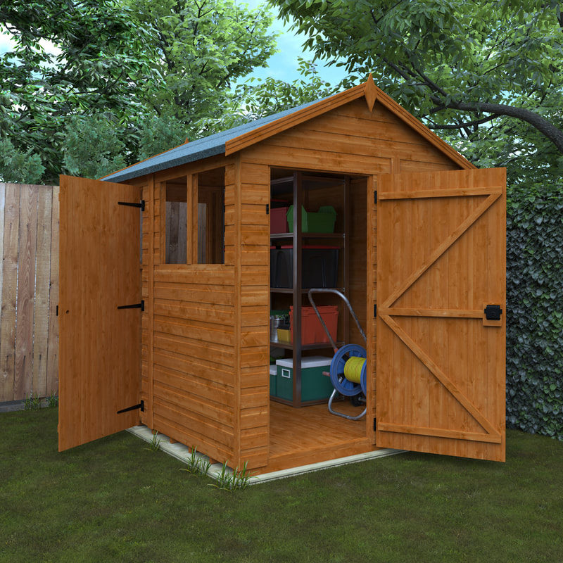 New apex roof 2-door garden shed delivery and installation in Edinburgh, East Lothian and Midlothian click here for a new apex roof 2-door garden shed quote