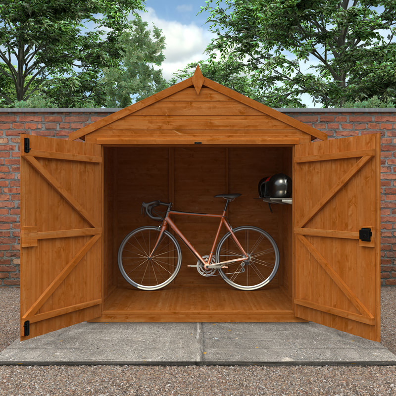 New apex roof bike storage shed delivery and installation in Edinburgh, East Lothian and Midlothian click here for a new apex roof bike storage shed quote