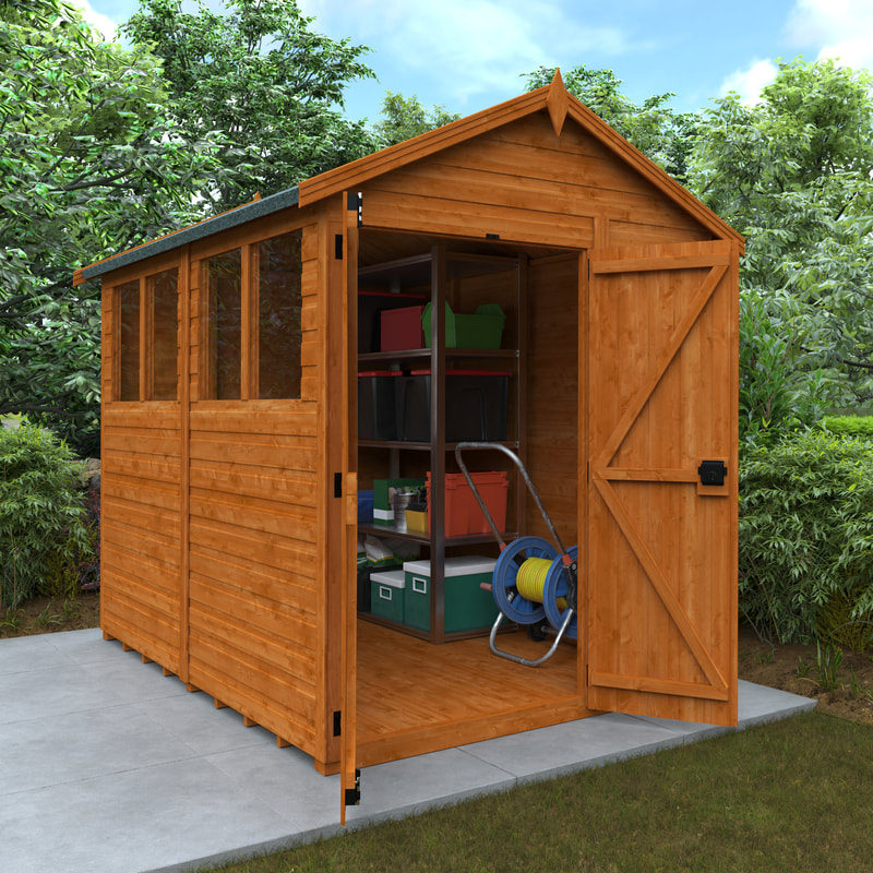 New apex roof double-door garden shed delivery and installation in Edinburgh, East Lothian and Midlothian click here for a new apex roof double-door garden shed quote