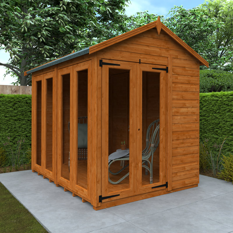New apex roof garden summerhouse delivery and installation in Edinburgh, East Lothian and Midlothian click here for a new apex roof summerhouse quote