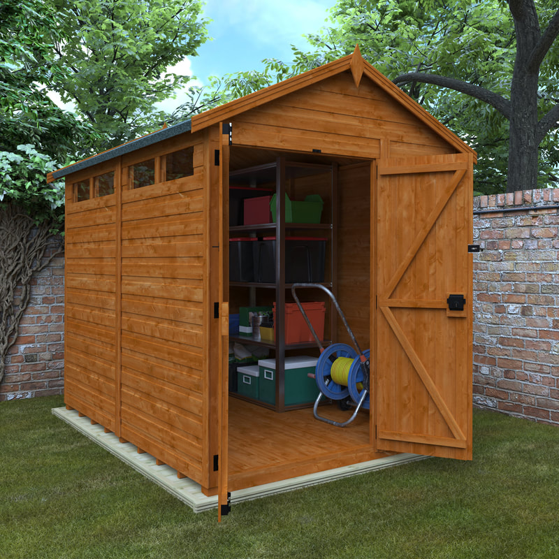 New apex roof double-door security shed delivery and installation in Edinburgh, East Lothian and Midlothian click here for a new apex roof double-door garden shed quote