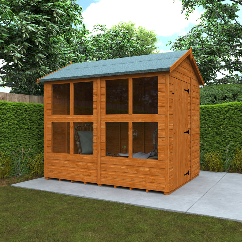New apex roof sunroom garden shed delivery and installation in Edinburgh, East Lothian and Midlothian click here for a new apex roof sunroom garden shed quote