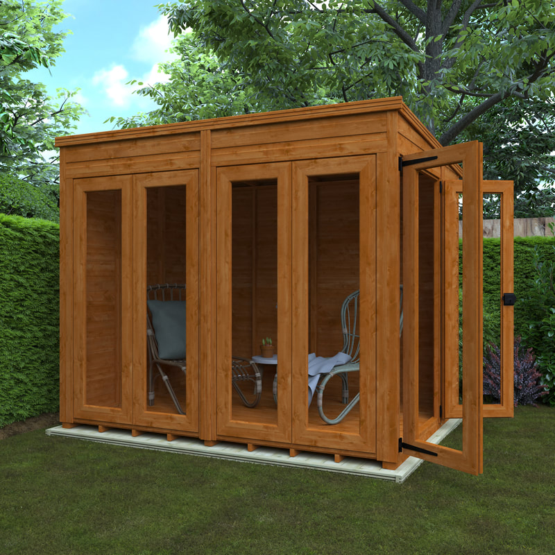 New pent roof summerhouse delivery and installation in Edinburgh, East Lothian and Midlothian click here for a new pent roof summerhouse quote